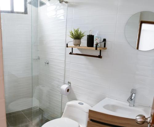 Koupelna v ubytování El Mirador del Lago