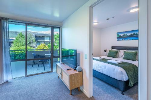 Ένα ή περισσότερα κρεβάτια σε δωμάτιο στο Central Apartment 111