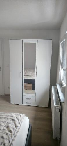 Ένα ή περισσότερα κρεβάτια σε δωμάτιο στο Wohnung in Weinsberg
