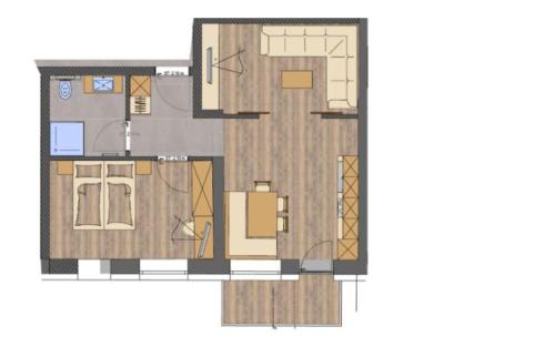 a drawing of a floor plan of a house at Home's am Hof in Nauders