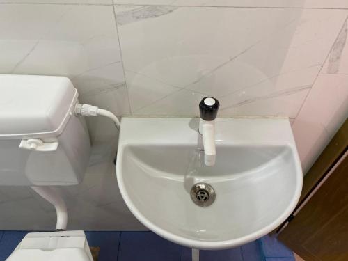 a bathroom with a toilet and a sink at River View Homestay in Dibrugarh
