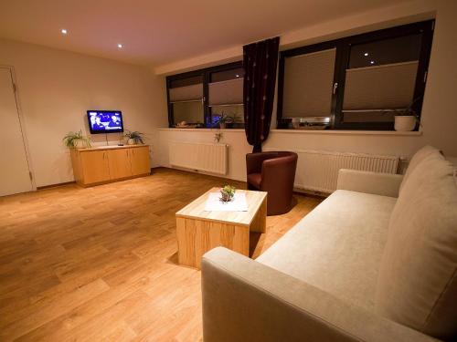 TV a/nebo společenská místnost v ubytování Apartments Obernosterer