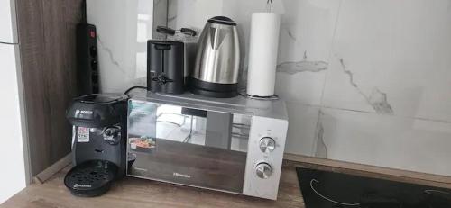 Η κουζίνα ή μικρή κουζίνα στο Lichtdurchflutete Wohnung Weinsberg