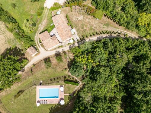 an aerial view of an estate with a swimming pool at Apartment Arco by Interhome in Travale