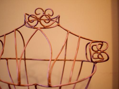 a metal object with two scissors on it at Holiday Home Rosa by Interhome in Cabanes