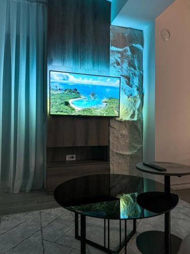TV o dispositivi per l'intrattenimento presso Luxury apartment 4 Struga