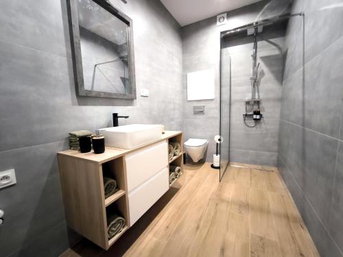 Koupelna v ubytování Apartmány Karpatia s privátnym parkovaním