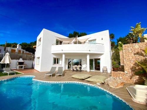 Villa by Ibiza with Pool, Sea Views BBQ