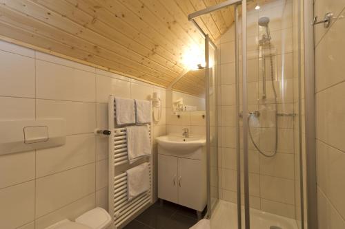 Koupelna v ubytování Eggerhof