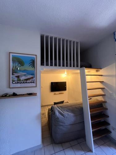 TV a/nebo společenská místnost v ubytování La Bergerie