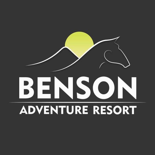 a logo for a horse insurance resort at BenSon Adventures Resort in Gomkʼ