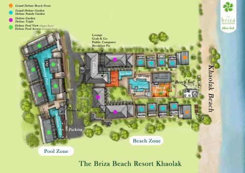 a plan of the bichen beach resort playbook at The Briza Beach Resort, Khao Lak SHA Extra Plus in Khao Lak