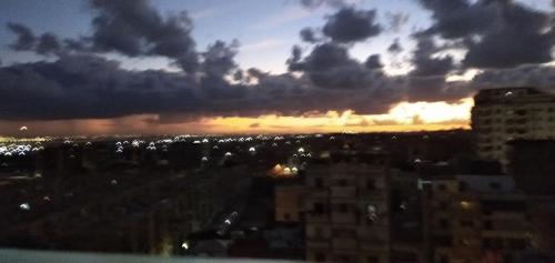 Ein allgemeiner Blick auf Alexandria oder ein Stadtblick von der Pension aus
