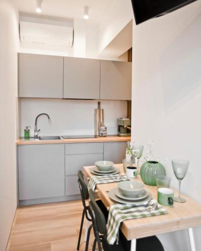 Dapur atau dapur kecil di Balaton Apartamenty
