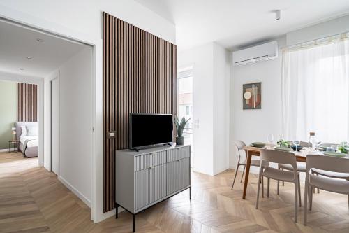 TV a/nebo společenská místnost v ubytování Milanofierapartments Colonna