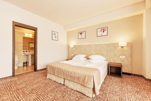 Katil atau katil-katil dalam bilik di Grand Hotel Belvedere