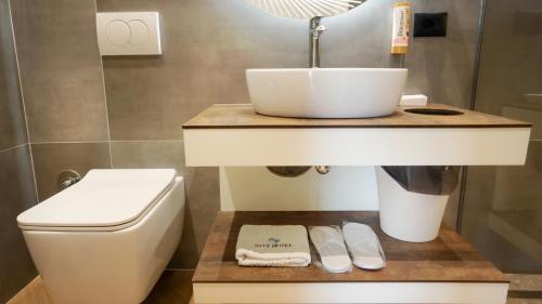 Koupelna v ubytování Hotel Saly