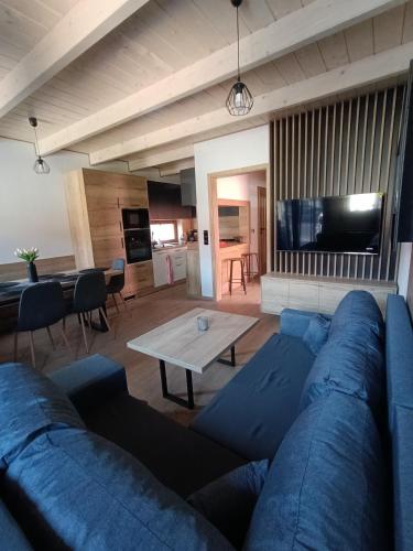 Χώρος καθιστικού στο Apartmány Hronec