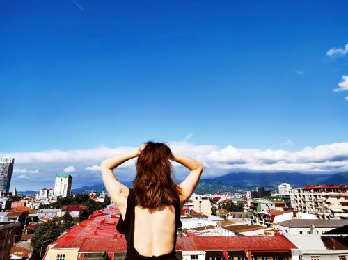 Nespecifikovaný výhled na destinaci Batumi nebo výhled na město při pohledu z hotelu