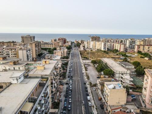 an aerial view of a city street with buildings at Medea Suite Panoramic in Palermo