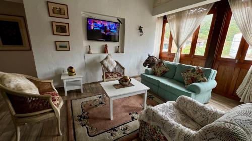 Et opholdsområde på Lindo Apartamento ubicado a 3 cuadras de Plaza Mayor