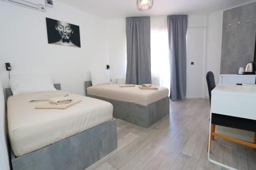 Postel nebo postele na pokoji v ubytování Pansion Comfort Sidro