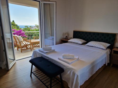 En eller flere senge i et værelse på Premier Apartment Dubrovnik