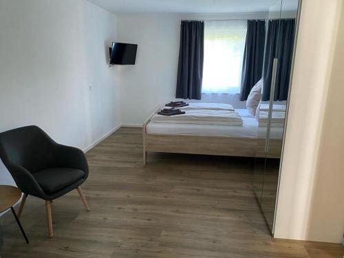 Llit o llits en una habitació de Appartement Seegefeld