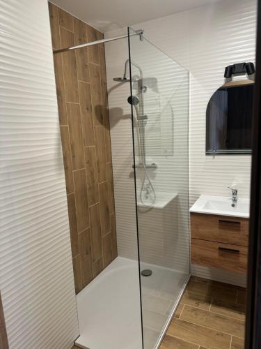 Ένα μπάνιο στο Apartament Dolina Baryczy