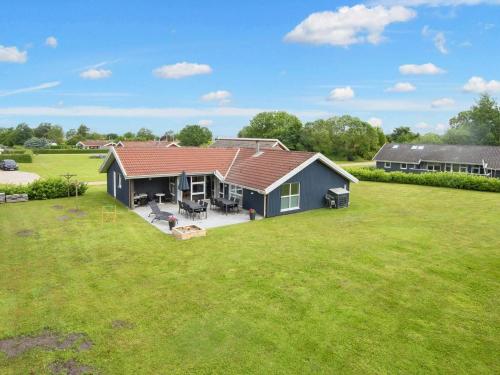 an aerial view of a house with a yard at Luxury Pool House near Beach - By Traum Ferienwohnungen in Nordborg