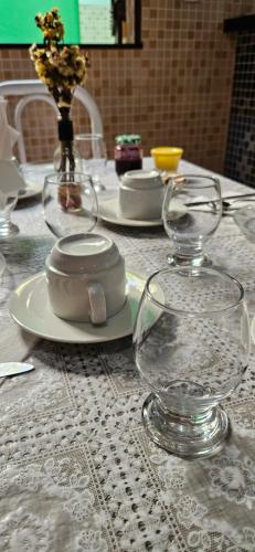 Kemudahan buat kopi dan teh di Hospedaria Diamante Lençóis