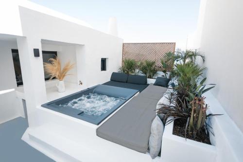 Posezení v ubytování Rosaviglia Luxury Villa - an Oia Private Hideaway
