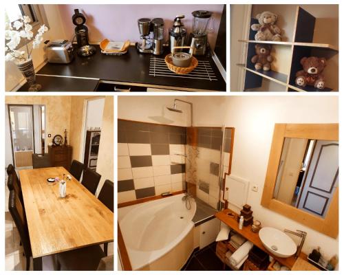 une salle de bain avec un lavabo et une baignoire dans l'établissement 