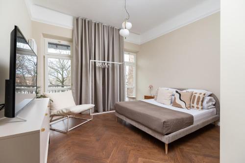Posteľ alebo postele v izbe v ubytovaní 3 bedroom Apartment with the balcony - Rejtana 10