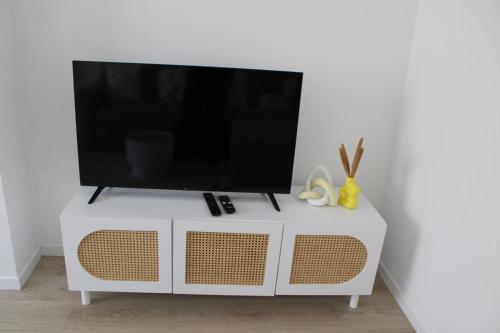 Et tv og/eller underholdning på Appartement élégant et lumineux