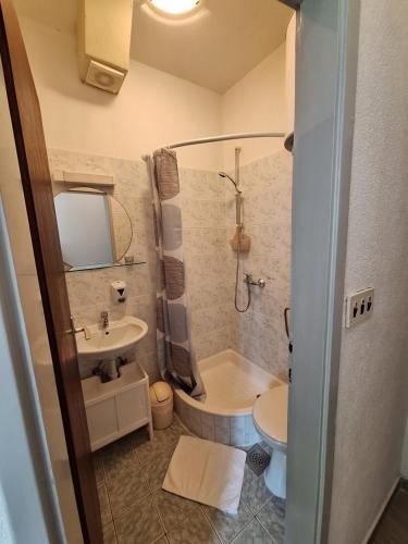 Koupelna v ubytování Apartmani Lisičina