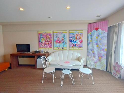 TV a/nebo společenská místnost v ubytování Yuzawa Toei Hotel