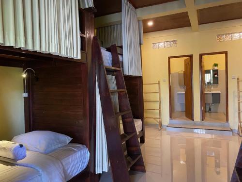 Koupelna v ubytování Desa Hostel