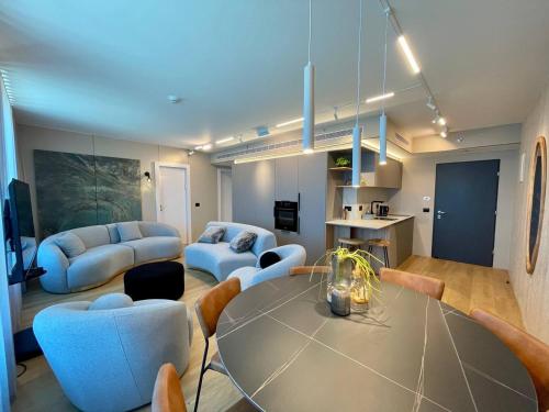 Posezení v ubytování C Tower Apartments