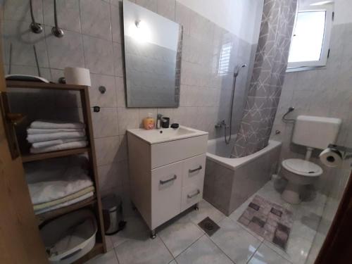 Koupelna v ubytování Apartman Jadranka