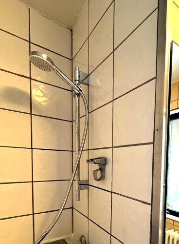 a shower with a shower head in a bathroom at Day Dream L23 Guesthouse in Reykjavík