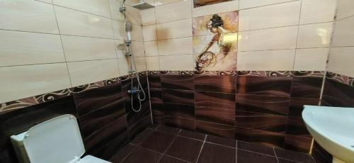 Koupelna v ubytování Heavenly place Gabala