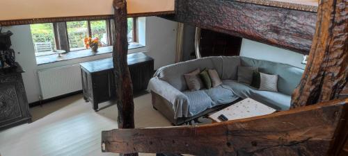 Χώρος καθιστικού στο Greave Farm Todmorden Tranquil Cottage Retreat