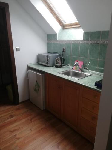 Kuchyň nebo kuchyňský kout v ubytování Apartmány Pod Kapličkou