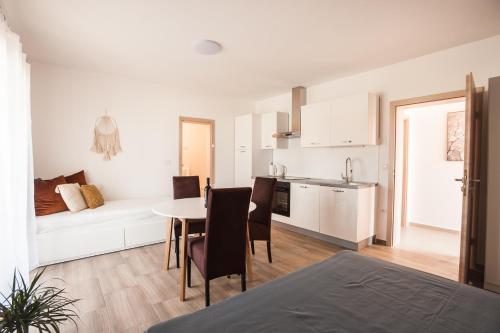 Kuchyň nebo kuchyňský kout v ubytování LaPrivlaka Apartment