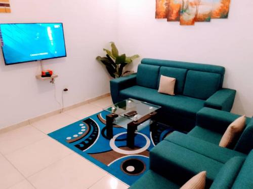 Χώρος καθιστικού στο Residence Meublee Les Arcades