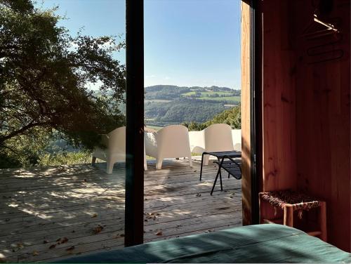 Maison bois avec vue lac Piscine
