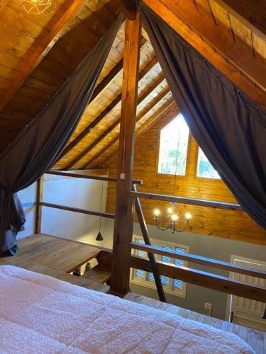 Postel nebo postele na pokoji v ubytování Rifugio del Camino - Cabana