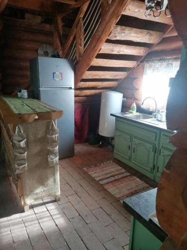Η κουζίνα ή μικρή κουζίνα στο Cabana Rustic Balea