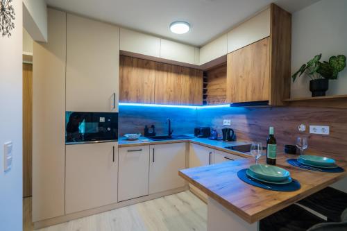 Kuchyň nebo kuchyňský kout v ubytování MyFlat Wave 36 Suite